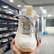 Giày Sneaker Nữ, Giày Thể Thao Nữ MLB NY hàng Authentic Vàng đế độn 5cm hàng cao cấp | SNKN073
