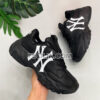 Giày Sneaker Nữ MLB NY màu đen đế độn | SNKN074
