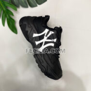 Giày Sneaker Nữ MLB NY màu đen đế độn | SNKN074