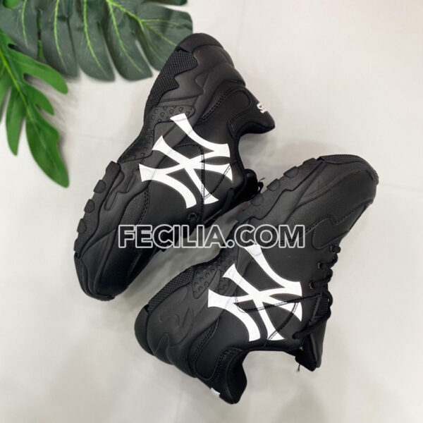 Giày Sneaker Nữ MLB NY màu đen đế độn | SNKN074