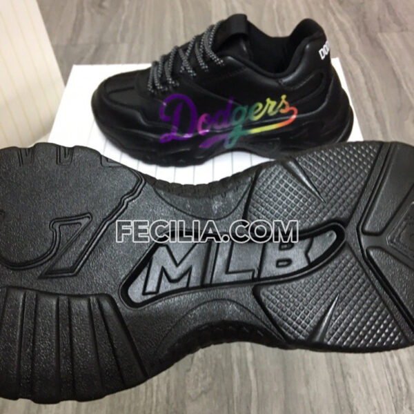 Giày thể thao Sneaker Dodgers Nữ MLB đế cao màu Đen | SNKN081