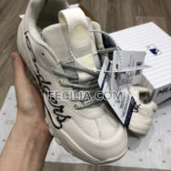 Giày thể thao Sneaker Dodgers Nữ MLB đế cao màu trắng | SNKN080