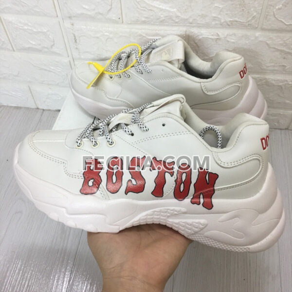 Giày thể thao Sneaker Nữ MLB REP 1:1 Đen Trắng NY Hàn Quốc đế độn | SNKN078