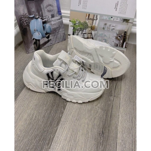 Giày thể thao Sneaker Nữ MLB REP 1:1 Đen Trắng NY Hàn Quốc đế độn | SNKN078