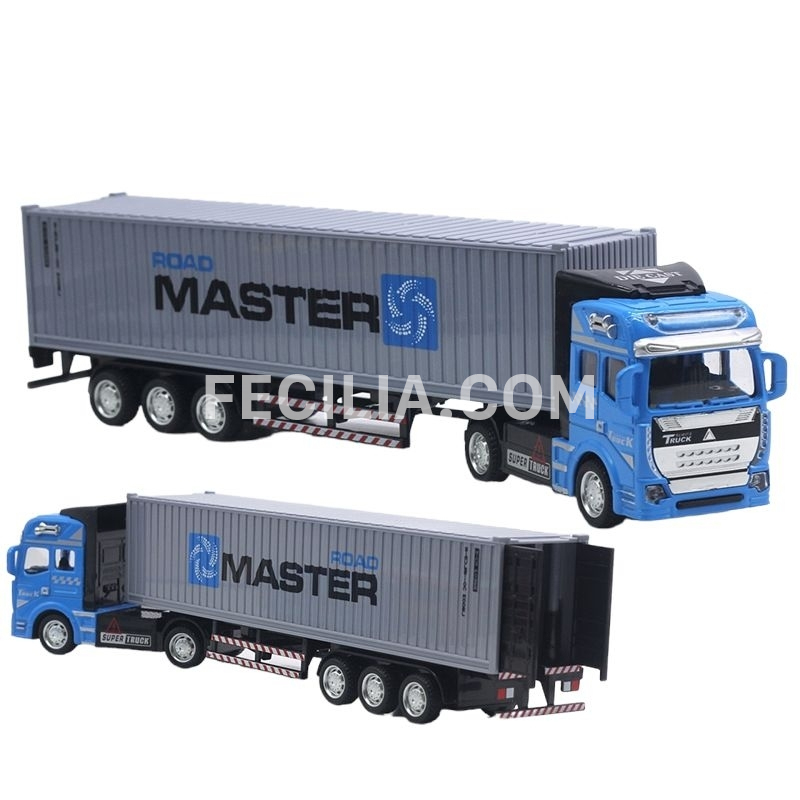 Mô hình xe container Master kim loại đầu vuông tỉ lệ 1:55