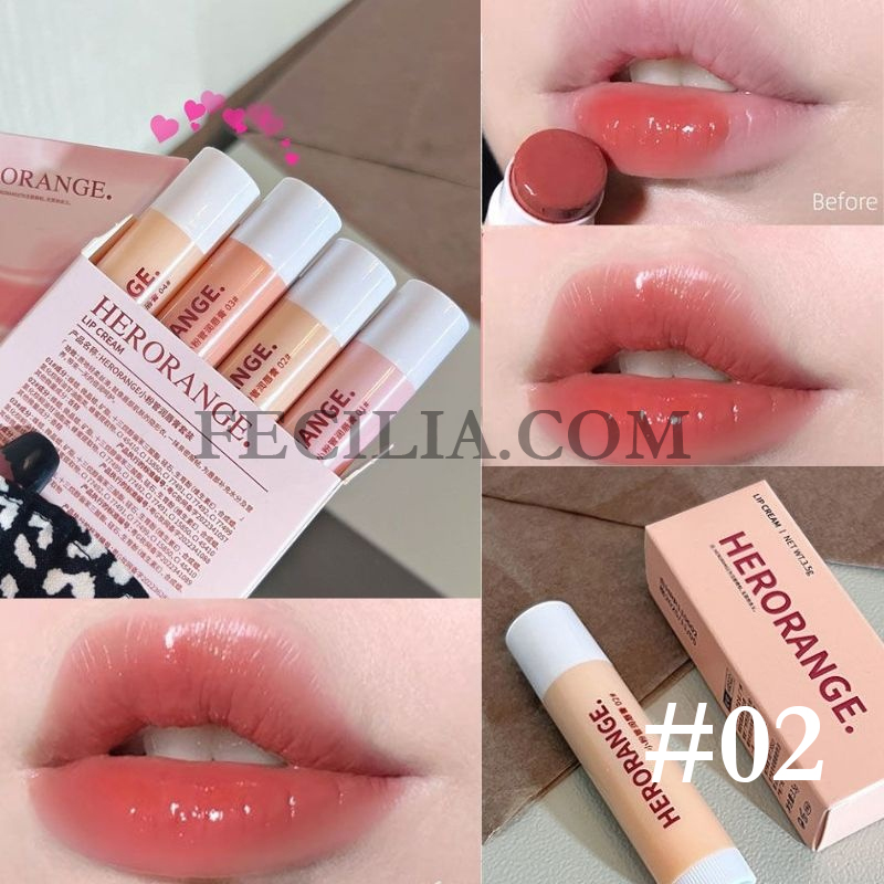 Son dưỡng Herorange dưỡng môi khô nứt màu nhạt