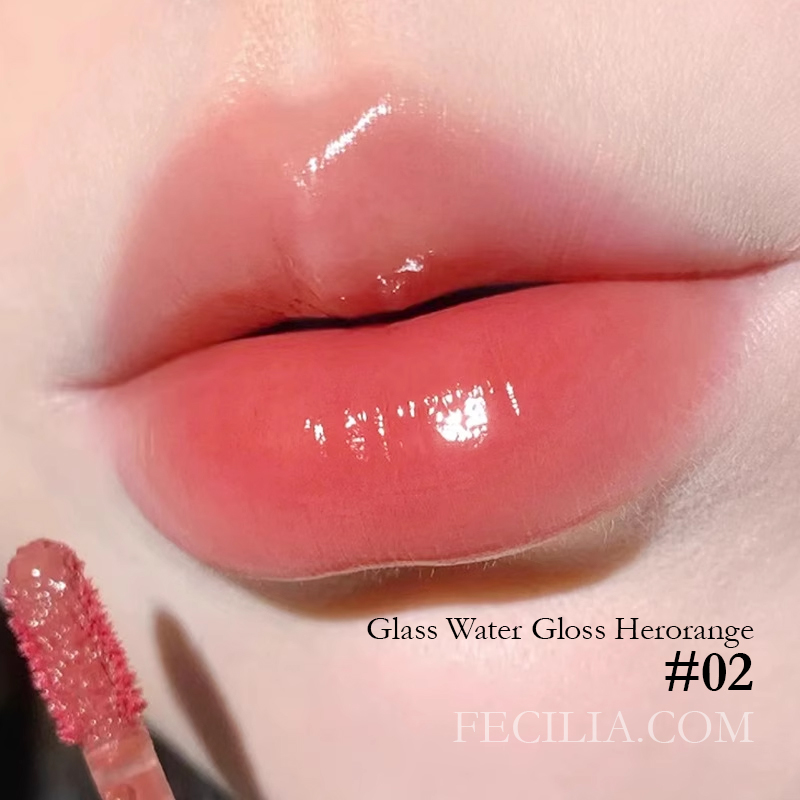 Son Glass Water Gloss Herorange kem gương lâu trôi