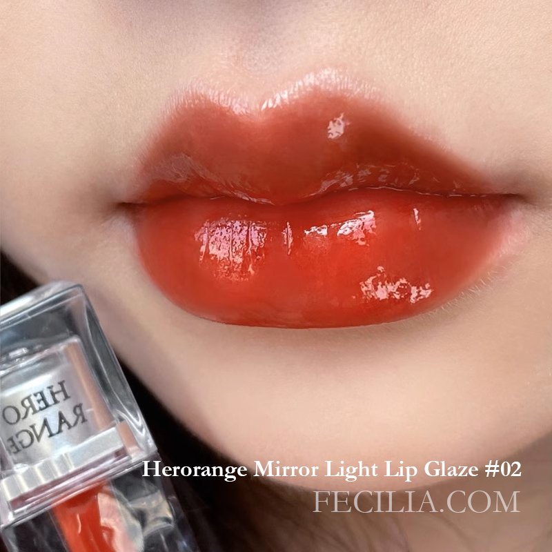 Son Tint bóng Herorange Mirror Light Lip Glaze