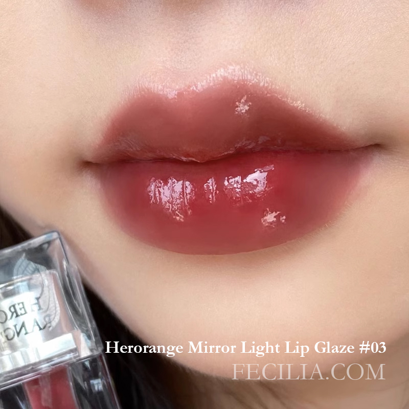 Son Tint bóng Herorange Mirror Light Lip Glaze