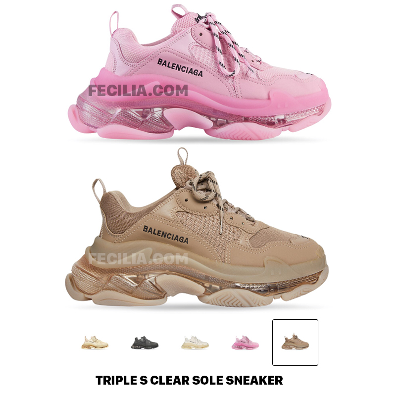 TRIPLE S CLEAR SOLE SNEAKER