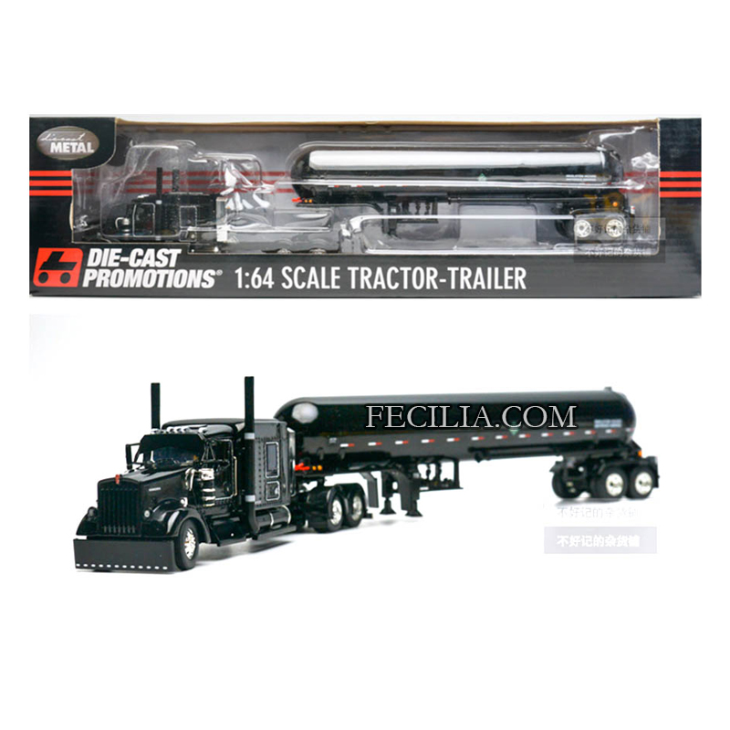 Xe Đầu Kéo Kenworth màu đen chở dầu tỷ lệ 1:64