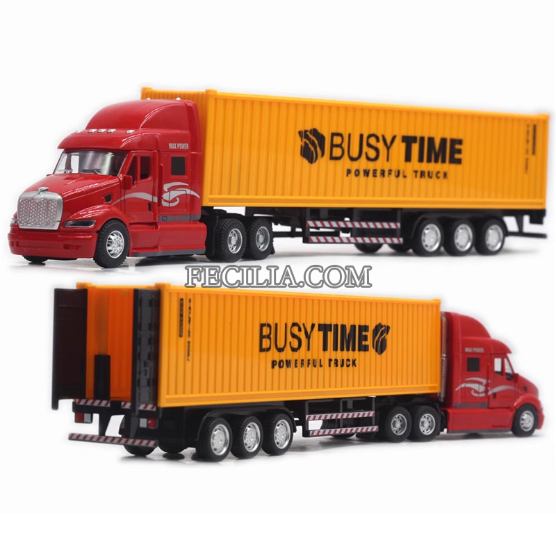 Xe Container đồ chơi cho trẻ em bằng kim loại Xe Container Busy time