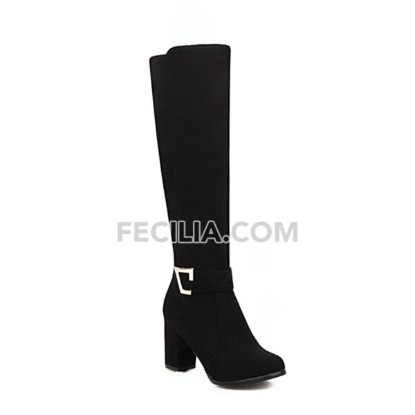 Giày boots cổ cao qua đầu gối da lộn cao cấp thời trang Thu Đông BOOTSNU129