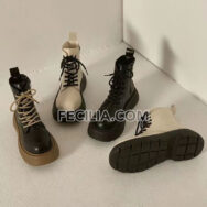 Giày Boots Martin Nữ phong cách Anh Quốc cổ thấp buộc dây BOOTSNU077