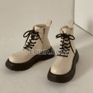 Giày Boots Martin Nữ phong cách Anh Quốc cổ thấp buộc dây BOOTSNU077