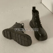 Giày Boots Martin Nữ phong cách Anh Quốc cổ thấp buộc dây BOOTSNU077