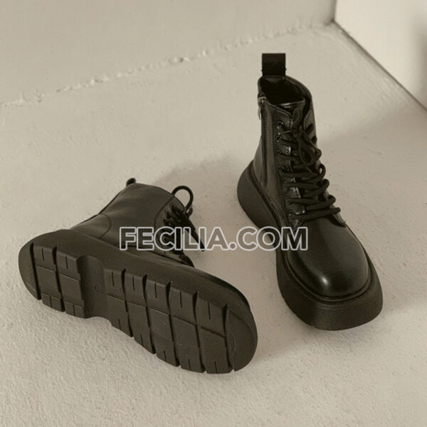 Giày Boots Martin Nữ phong cách Anh Quốc cổ thấp buộc dây BOOTSNU077