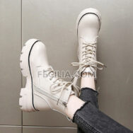 Giày Bốt buộc dây da cao cấp đế cao 5cm thời trang Hàn Quốc BOOTSNU091