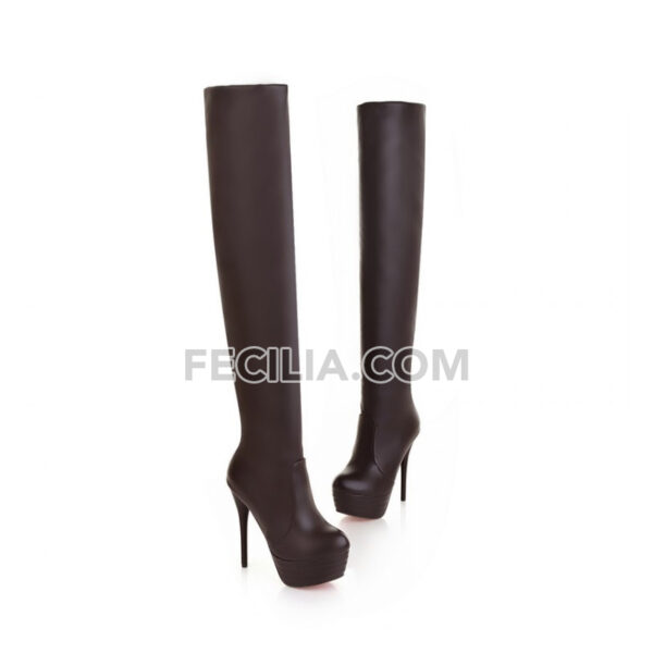 Giày Bốt cao qua đầu gối dành cho Nữ, gót nhọn quyến rũ BOOTSNU114