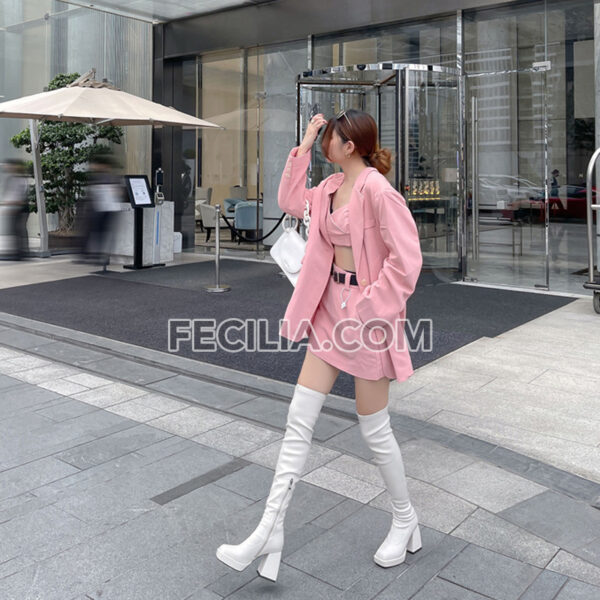 Giày Bốt da cho Nữ cao qua đầu gối , Boots Nữ da mềm cao cấp BOOTSNU107