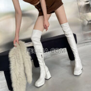 Giày Bốt da cho Nữ cao qua đầu gối , Boots Nữ da mềm cao cấp BOOTSNU107