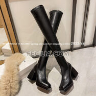 Giày Bốt da cho Nữ cao qua đầu gối , Boots Nữ da mềm cao cấp BOOTSNU107