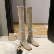 Giày bốt Nữ da Pu gót 5cm cá tính cao qua đầu gối BOOTSNU110