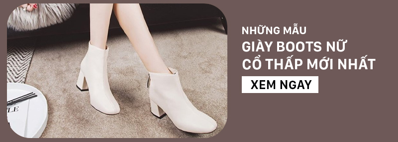 Những mẫu giày boots nữ cổ thấp mới nhất