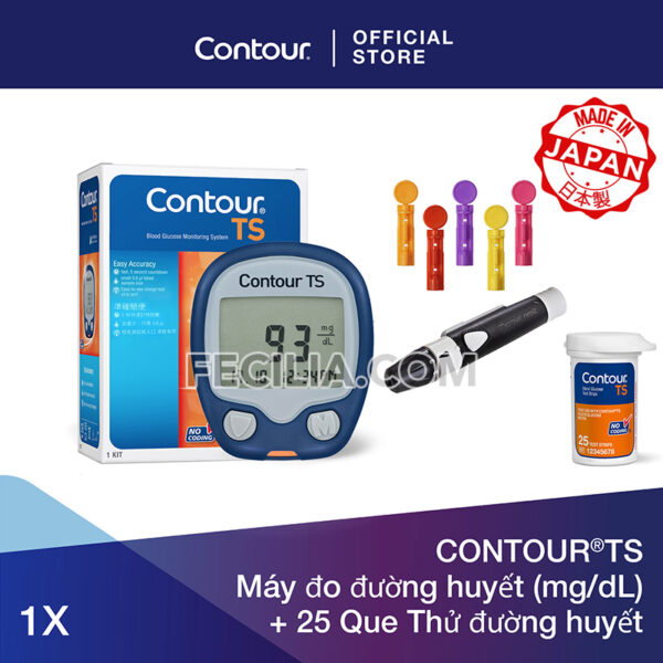 Máy đo đường huyết CONTOUR TS kèm 25 Que Thử | MDH014