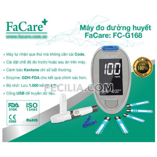 Máy đo đường huyết FaCare FC-G168 chính hãng | MDH015