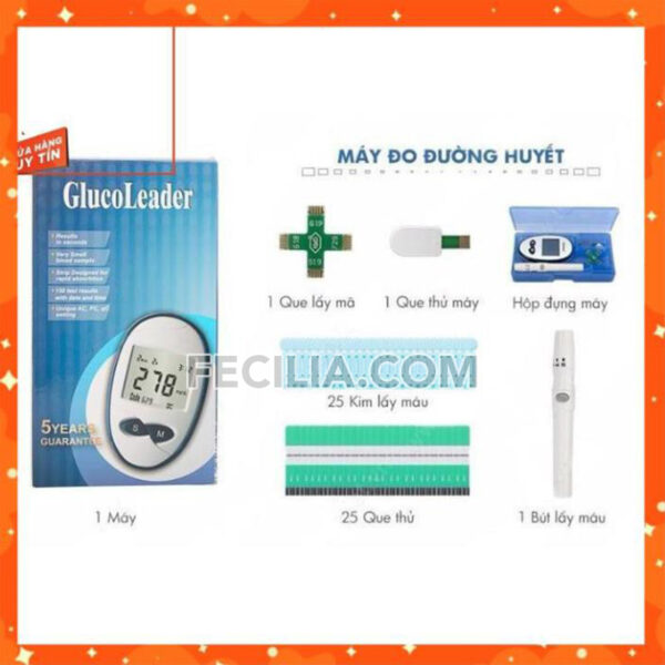 Máy đo đường huyết Gluco Leader chính hãng kèm que thử MDH023