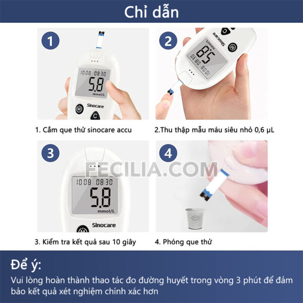 Máy Đo Đường Huyết Safe Accu