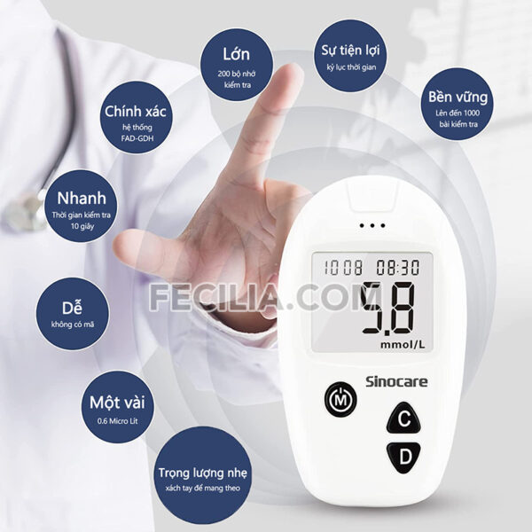 Máy Đo Đường Huyết Safe Accu