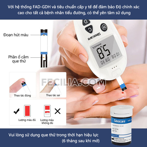 Máy Đo Đường Huyết Safe Accu