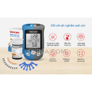 Máy đo đường huyết và Axid Uric Sinocare Safe AQ UG 2 trong 1