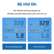 Máy đo đường huyết và Axid Uric Sinocare Safe AQ UG 2 trong 1