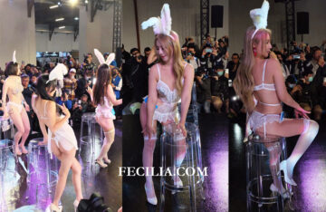 Những em Gái người Mẫu JKF Cosplay Thỏ Bunny với BodySuit trắng V427