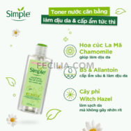 Combo Simple Tẩy trang + Sữa rửa mặt + Nước hoa hồng cho da sạch khỏe |NTT041