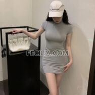 Đầm Body cổ cao Form ôm mông dáng bó sát mặc tôn dáng |FAW386