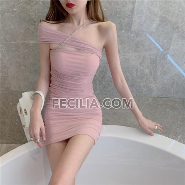 Đầm Body hở vai ôm body lệch vai nóng bỏng | FAW408