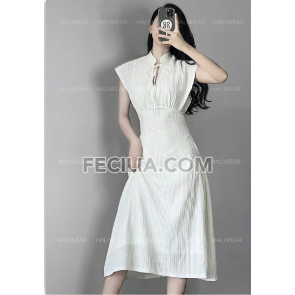 Đầm cổ tàu sang trọng, sát nách sang chảnh cá tính |FAW422