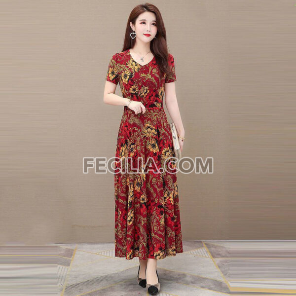 Đầm liền thân Size lớn váy dài kiểu dáng chữ A |FAW380