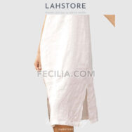Đầm Linen suông 2 dây LAHSTORE màu trắng |FAW368