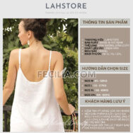 Đầm Linen suông 2 dây LAHSTORE màu trắng |FAW368