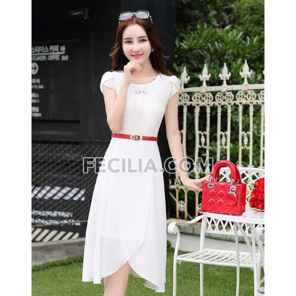 Đầm suông dự tiệc sang trọng cổ tròn |FAW418