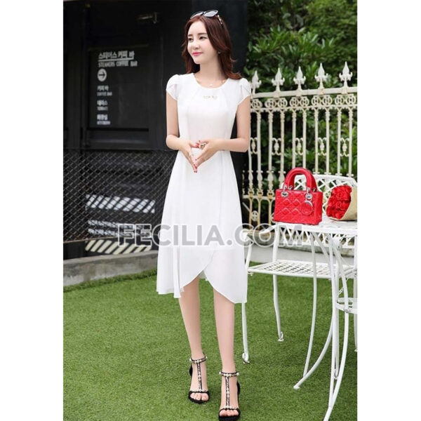 Đầm suông dự tiệc sang trọng cổ tròn |FAW418