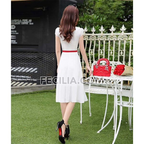 Đầm suông dự tiệc sang trọng cổ tròn |FAW418
