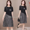 Đầm suông phối ren màu đen Big Size giấu bụng |FAW387