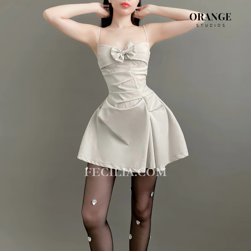 Đầm Thiết Kế Đính Nơ Chất Liệu Vải Linen P23740_06