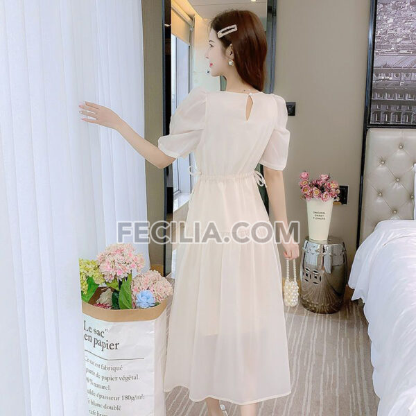 Đầm voan tay ngắn phong cách tiểu thư |FAW447